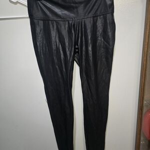 Black Faux Leather Leggings